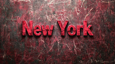 Red Marble New York City symbol art poster.の素材