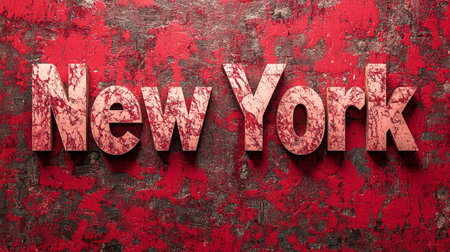 Red Marble New York City symbol art poster.の素材