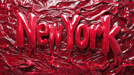 Red Slime New York City symbol art poster.の素材