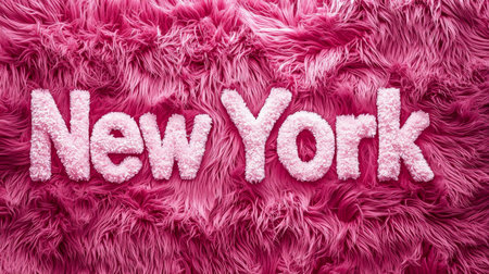 Rose Fur New York City symbol art poster.の素材