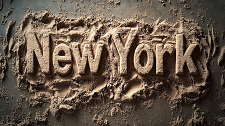 Sand New York City symbol art poster.の素材