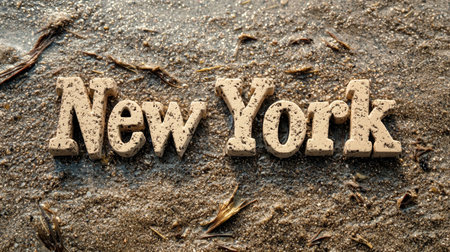 Sandstone New York City symbol art poster.の素材