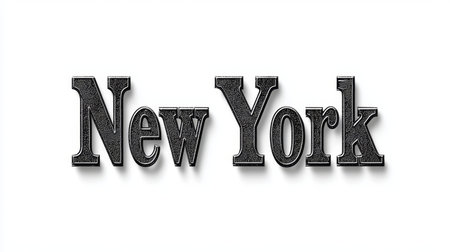 New York City symbol art poster Sans Serif Typography.の素材