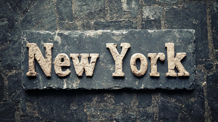 Slate Stone New York City symbol art poster.の素材