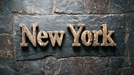 Slate Stone New York City symbol art poster.の素材
