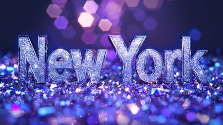 Tanzanite Crystal New York City symbol art poster.の素材