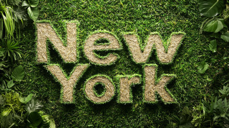 Turf New York City symbol art poster.の素材