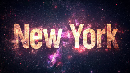 Universe New York City symbol art poster.の素材