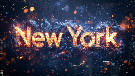 Universe New York City symbol art poster.の素材
