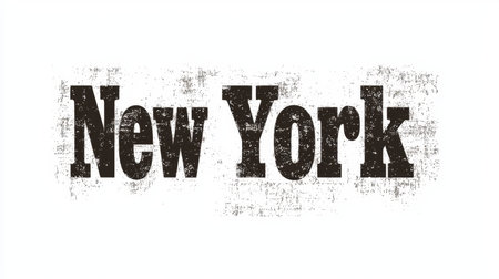 New York City symbol art poster Vintage Typography.の素材