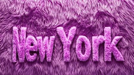 Violet Fur New York City symbol art poster.の素材