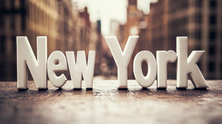 White Glossy Surface New York City symbol art poster.の素材