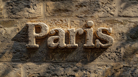 Sandstone Paris City symbol art poster.の素材