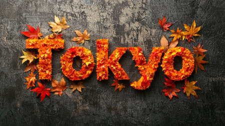Autumn Tokyo City symbol art poster.の素材