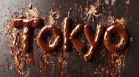 Brown Slime Tokyo City symbol art poster.の素材