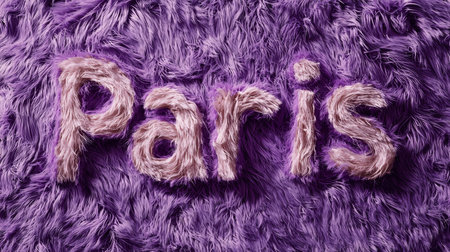 Violet Fur Paris City symbol art poster.の素材