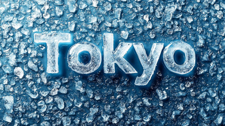 Ice Tokyo City symbol art poster.の素材