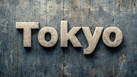 Limestone Tokyo City symbol art poster.の素材