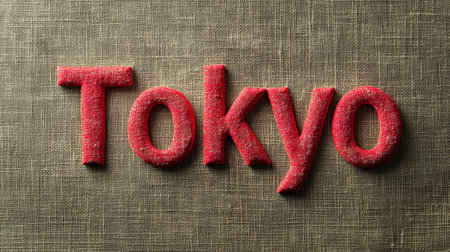 Linen Tokyo City symbol art poster.の素材