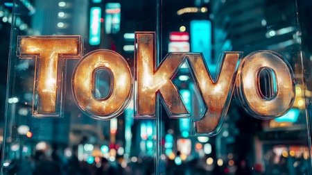 Transparent Glass Tokyo City symbol art poster.の素材