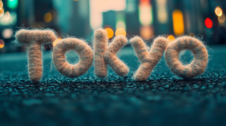 Wool Tokyo City symbol art poster.の素材