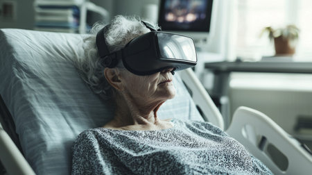 Photorealistic Virtual reality used for stress reduction in hospital settingsの素材