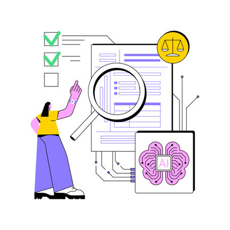 AI-Streamlined Due Diligence abstract concept vector illustration.のイラスト素材
