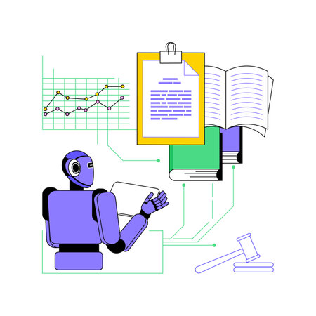 AI-Powered Predictive Analytics abstract concept vector illustration.のイラスト素材