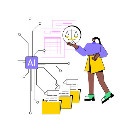 AI-Supported Document Automation abstract concept vector illustration.のイラスト素材