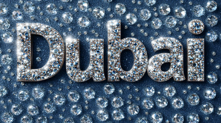Rhinestones Dubai City symbol art poster.の素材