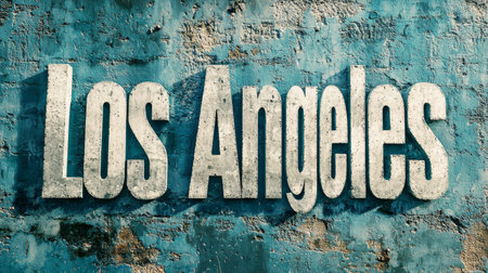 Concrete Los Angeles City symbol art poster.の素材