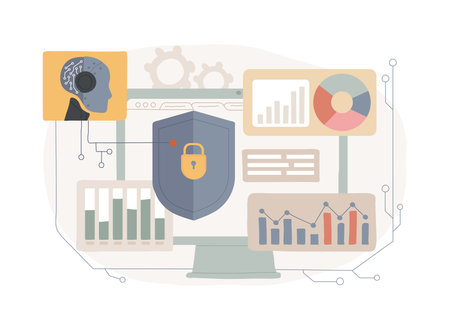 AI-Optimized Security Audits abstract concept vector illustration.のイラスト素材