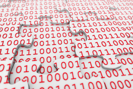 puzzle binary 03の写真素材