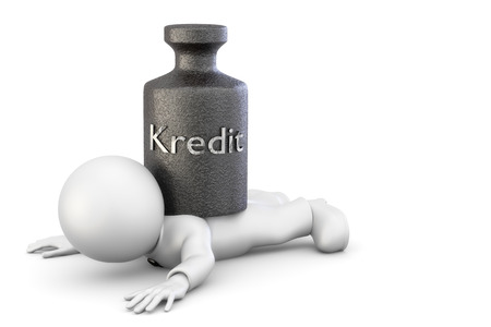 Credit weighs on figureの写真素材