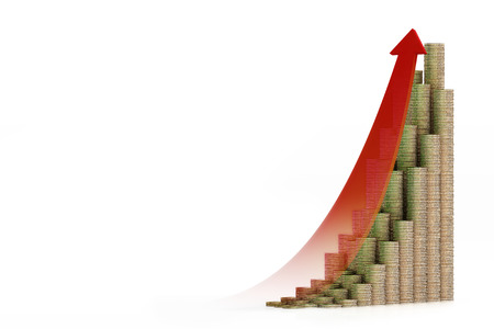 increase savings redの写真素材