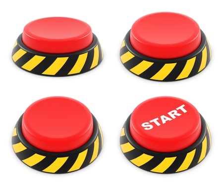 Set of red buttons