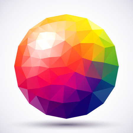 Abstract low-poly sphereのイラスト素材