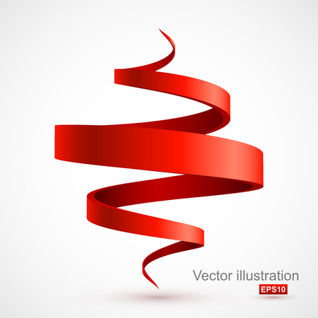 Red spiral 3Dのイラスト素材