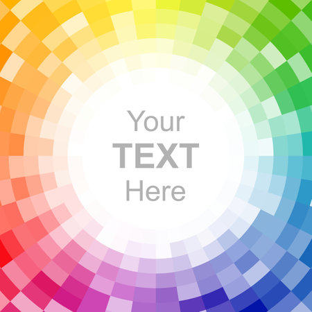 Abstract pixelated color wheel backgroundのイラスト素材
