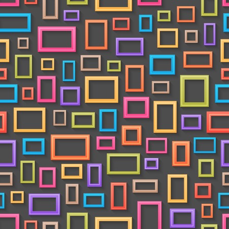Abstract colorful picture frames seamless backgroundのイラスト素材
