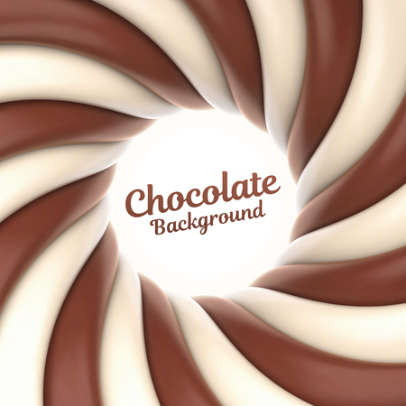 Chocolate swirl background with place for your contentのイラスト素材