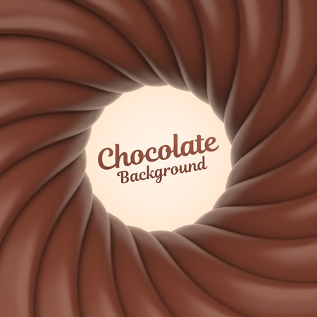 Chocolate swirl background with place for your content. Vector illustration Eps 10のイラスト素材