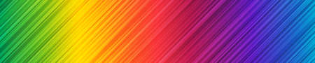 Rainbow colorful gradient diagonal stripes. Many random transparent overlapped lines. Vector illustrationのイラスト素材