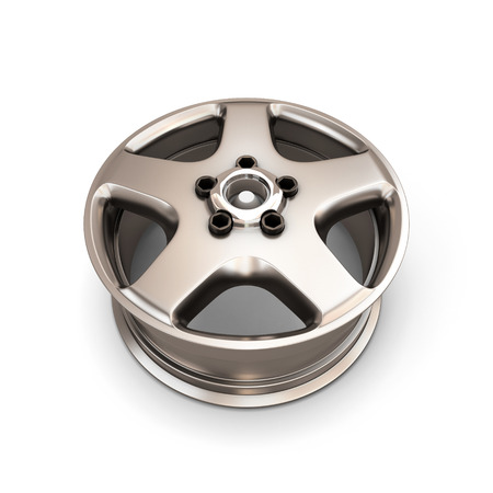 Alloy Wheel Rim isolated on white background. 3d render image.の写真素材
