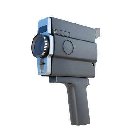 Old film camera isolated on white background. 3d illustration.の写真素材