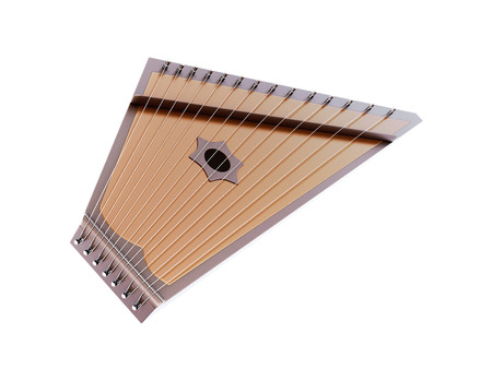 3d illustration gusli. Music instrument. Gusli on a white.