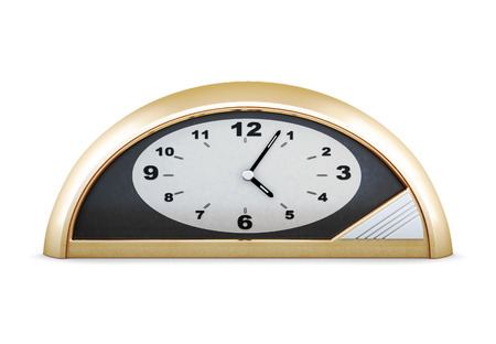 Table clock isolated on white background. 3d render image.