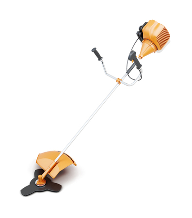 Mower hand isolated on white background. 3d rendering.の写真素材