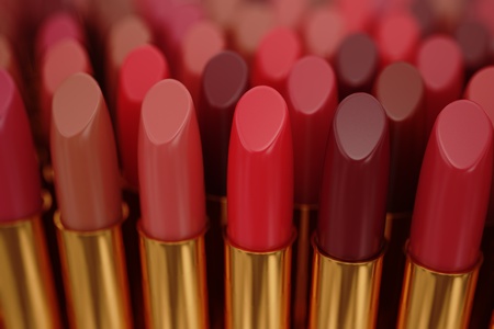 Image of an lipsticks can represent beauty and can be perfect as an background for fasion related subjects の写真素材