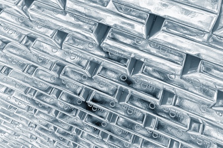 3d rendering of platinum bullions の写真素材